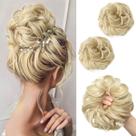 Hair Bun Hair Pieces SARLA Wavy Curly Synthetic Ash Blonde Hair Bun Hair Pieces SARLA Wavy Curly Synthetic Ash Blonde