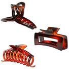 Hair Claw Clips Kitiin Tortoise Brown 3 unidades para mulheres