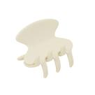 Hair Claw French Amie Flat Oval Silver Onyx Grey Small
