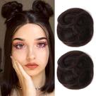 Hair Pieces REECHO Space Bun Mini Claw Clip em preto e marrom