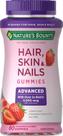 Hair Skins Nails Advanced 2x Mais Biotina 6000mcg 80 Gomas Natures Bounty