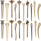 Hair Sticks Geyoga Vintage Bronze Chineses para Mulheres