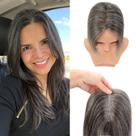 Hair Toppers Uaismewow Real Human Grey Think Hair Women