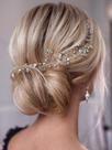 Hair Vine Unicra Bride Wedding Strass Silver para mulheres