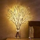 Hairui de galhos marrons iluminados com dimmer e temporizador de 30 cm Hairui de galhos marrons iluminados com dimmer e temporizador de 30 cm