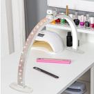Half Moon Light FAHKNS para mesa de unhas com suporte de telefone de 70 cm Half Moon Light FAHKNS para mesa de unhas com suporte de telefone de 70 cm