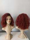 Halfwig, peruca, marsala, vermelha ombre, orgãnica, cacheada Halfwig, peruca, marsala, vermelha ombre, orgãnica, cacheada