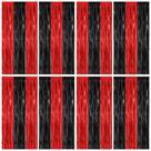 Halloween Foil Streamer, pacote com 8, ZATAYE, 100 x 215 cm, vermelho e preto Halloween Foil Streamer, pacote com 8, ZATAYE, 100 x 215 cm, vermelho e preto