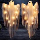 Halloween Hanging Ghost Decor JOYIN 2 peças de luz LED de 120 cm Halloween Hanging Ghost Decor JOYIN 2 peças de luz LED de 120 cm
