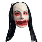 Halloween Horror Mask Room Escape Casa Assombrada Horror Capacete Sangrento Latex