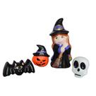 Halloween Mini Bruxinha Fantasma Abobora e morcego