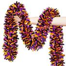 Halloween Tinsel Garland Lairyan 15m laranja brilhante preto roxo