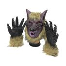 Halloween Wolf Tema Cosplay Costume Props, Fontes do partido temático, luvas e máscara