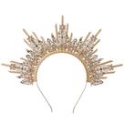 Halo Crown COSUCOS Gold Sunburst cravado com pérola roxa
