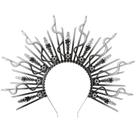Halo Crown COSUCOS Medusa Snake Silver Black para mulheres
