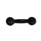 Halter 1kg PVC Preto Emborrachado Rythmoon