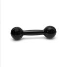 Halter 2Kg Bola Emborrachado Exercícios Cor:PretoPeso:2Kg