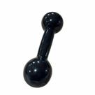 Halter 3 kg Unid Preto Emborrachado Musculação