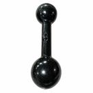 Halter 3 kg Unid Preto Revestido Musculação