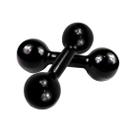 Halter 5kg Emborrachado PVC o Par Preto