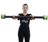 Halter Barra Redondo Hidroginástica 2-3kg 100cm DF4025-AZ Azul/Amarelo Dafoca Sports