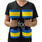 Halter de Hidroginástica Redondo em EVA DF4016-AZ 2-3Kg Azul/Amarelo Dafoca Sports