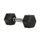 Halter dumbell emborrachado sextavado cromado de 9kg rae