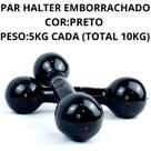 Halter Emborrachado Par - 1 Kg a 5 Kg P/ Fortalecimento