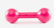 Halter Peso Academia Musculação Emborrachado Rosa Alux 1kg