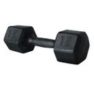 Halter sextavado 18kg para musculação fitness treino de força academia cross training exercícios resistência premium