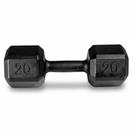 Halter sextavado 20 kg para fitness, musculação, treino e academia resistente, ideal para força, cross training e exercícios. com pegada firme