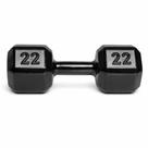 Halter sextavado 22kg emborrachado para musculação treino fitness academia residencial e profissional alta durabilidade e conforto no uso