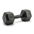 Halter sextavado 30kg fitness musculação treino academia peso livre exercícios fortalecimento condicionamento físico