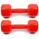 Halter Sextavado 8kg Emborrachado PVC o Par Vermelho