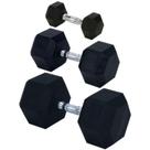 Haltere Champion Barbell Encapsulado em Borracha Hex 2,27 kg (cada) Haltere Champion Barbell Encapsulado em Borracha Hex 2,27 kg (cada)