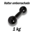 Halteres 1kg Emborrachado - P/ Fortalecimento Musculação treino Em Casa Academia fitness