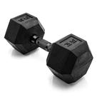Halteres CAP Barbell 35 lb Revestido de Borracha Hexagonal