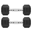 Halteres Hexagonais de Ferro Fundido com Revestimento de Borracha 3,4kg/Pares Zoomster