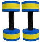Halteres Redondo em EVA Fisioterapia e Hidro DF4017-AZ Peso 3-4Kg Azul/Amarelo Dafoca Sports