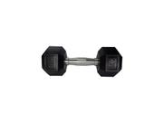 Halteres Sextavado Injetado com Pegada Cromada 8,0Kg