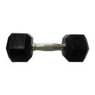 Halteres Sextavado Injetado com Pegada Cromada 9,0Kg
