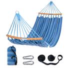 Hamaca doble suncreat con barra curva difusora azul Hamaca doble suncreat con barra curva difusora azul