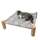 Hamaca elevada de madera Pozico para cama de gato/perro para uso interior y exterior Hamaca elevada de madera Pozico para cama de gato/perro para uso interior y exterior