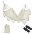 Hamaca JoyView Boho Macramé Individual 285x100 cm Capacidad 136 kg Beige