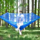 Hamaca para Camping LFL con Mosquitera Azul 290x140 cm Nylon