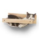 Hamaca para Gatos Montada en Pared FUKUMARU de Madera con Rayas Negras