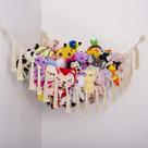 Hamaca para Peluches YKBU Organizador de Juguetes de Macramé 104x104x152 cm