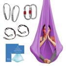 Hamaca y Columpio de Tela Aérea para Yoga en Casa, Ejercicios de Inversión, Kit Inicial para Todos los Niveles - Duradera con Correas de Extensión, Mosquetones y Guía de Posturas