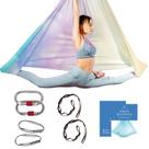 Hamaca y Columpio de Tela Aérea para Yoga en Casa, Ejercicios de Inversión, Kit Inicial para Todos los Niveles - Duradero con Correas de Extensión, Mosquetones y Guía de Posturas