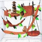 Hammock Set Hamster Hanging Bed Bed House para pequenos animais de estimação Hammock Set Hamster Hanging Bed Bed House para pequenos animais de estimação